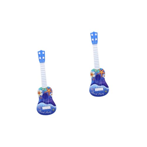 UPKOCH 2St Simulation Gitarre Gitarrenspielzeug für Kinder Minispielzeug für Kinder Modelle Musikinstrumente Gitarrenmodell frühes musikalisches Lernspielzeug Perlmutt Ukulele bilden von UPKOCH