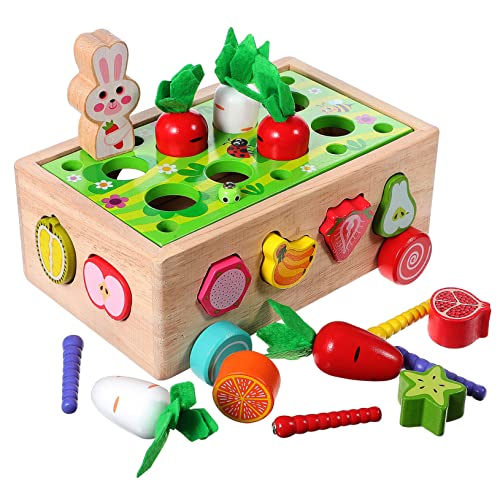 UPKOCH 2St Spielzeug Bausteine ​​für Kleinkinder 1-3 Puzzlespiel aus Holz Montessori Geschenke für Kinder kindergeschenke obstetagere smartish handsense Wagen Karotten ernten hölzern von UPKOCH