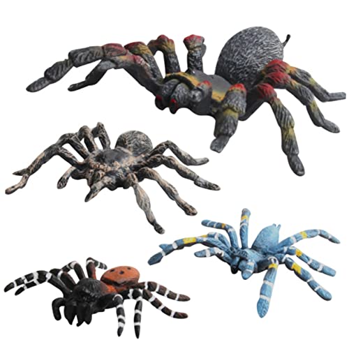 UPKOCH 2st Lebendige Spinne Spinnenmodell Spinnenspielzeug Tierische Spinnenfiguren Gefälschtes Insektenmodell Halloween-Dekorationen Im Freien Spinne Miniatur Plüsch Kind Puzzle Statue von UPKOCH