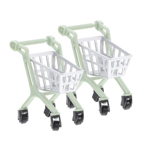 UPKOCH 2 Stück Miniatur-einkaufswagen Spielzeug Für Jungen Und Mädchen Spielzeug Für Jungen Und Mädchen Einkaufswagen Mini-einkaufswagen Modell Aufbewahrungskorb von UPKOCH