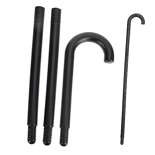UPKOCH 2St Weihnachtsfeier Krücke Geburtstagsdekorationen Party Herbstdekoration Fotokabinenrahmen Die igelkostümkinder Fashing Costume schwarzer Plastikstab Beschwörungsstab Black von UPKOCH