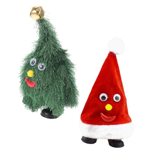UPKOCH Einzigartiger Laufender Weihnachtsbaum Weihnachtsmannmütze Spielzeug Tanzende Weihnachtsmütze Singende Weihnachtsmütze Bewegliche Weihnachtsmütze Für Kinder von UPKOCH