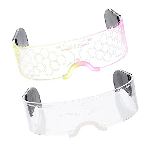 UPKOCH Neonbrille Mit -beleuchtung Stylisches Party-accessoire Für Gruseliges Halloween UPKOCH Neonbrille Mit -beleuchtung Stylisches Party-accessoire Für Gruseliges Halloween von UPKOCH