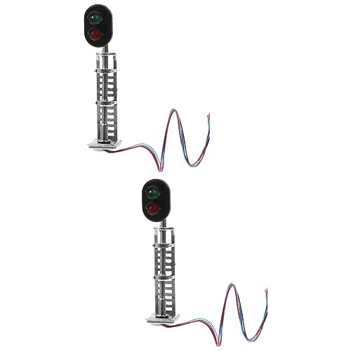 UPKOCH 2St modellbahn Lichter Sandtisch-Zubehör Spielzeug für den Schreibtisch Ornament Modelle Mini-Gartendekoration sandtisch DIY Modell Puzzle Dekorationen Modell licht Signallicht Abs von UPKOCH