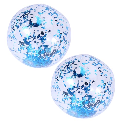 UPKOCH 2Stücke Glitzer Aufblasbarer Strandball für Poolspiele Transparentes Design für Erwachsene Strandaktivitäten und Partys Blauer UPKOCH 2Stücke Glitzer Aufblasbarer Strandball für Poolspiele Transparentes Design für Erwachsene Strandaktivitäten und Partys Blauer von UPKOCH