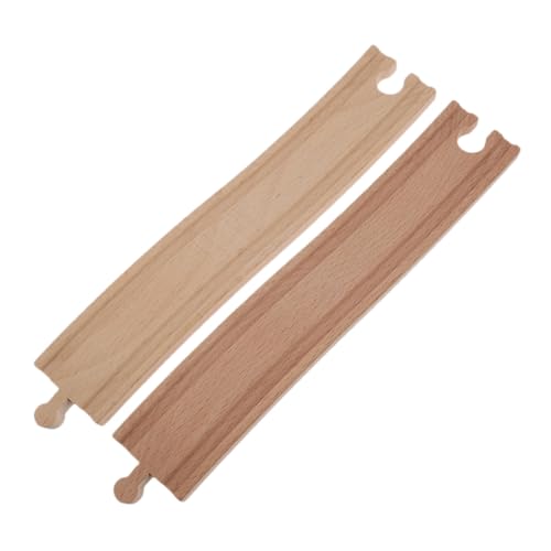 UPKOCH 2Stücke Holzbahn Erweiterungszubehör für Praktische Zugstrecke aus Hochwertigem Holz Fördert Kreativität und Handfertigkeiten für Holzspielzeuge und Eisenbahn Szenen von UPKOCH