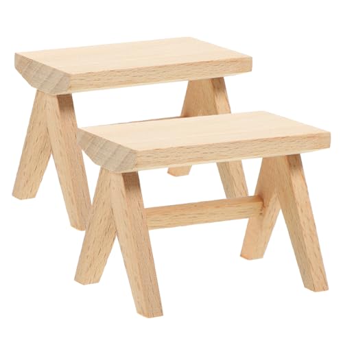 UPKOCH 2Stücke Holzhocker für Puppenhaus Dekoration Holz Mini Hocker Möbelstück für Wohnzimmer und Schlafzimmer für Besonderen Anlässen UPKOCH 2Stücke Holzhocker für Puppenhaus Dekoration Holz Mini Hocker Möbelstück für Wohnzimmer und Schlafzimmer für Besonderen Anlässen von UPKOCH