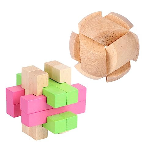 UPKOCH 2Stücke Holztier Puzzle Aus Intellektuelles Montessori Für Kreativität Und Hand Augen Koordination Für Jahre Und Älter von UPKOCH