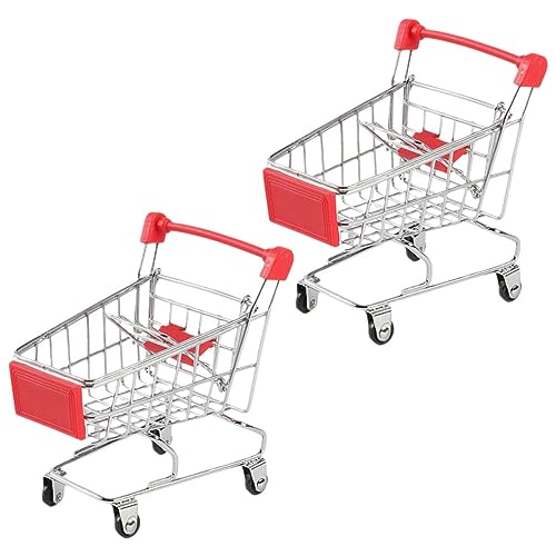 UPKOCH 2Stücke Miniatur Einkaufswagen Kleiner Roter Supermarkt Einkaufswagen für Dekoration Aufbewahrung oder Kompakt und Praktisch UPKOCH 2Stücke Miniatur Einkaufswagen Kleiner Roter Supermarkt Einkaufswagen für Dekoration Aufbewahrung oder Kompakt und Praktisch von UPKOCH