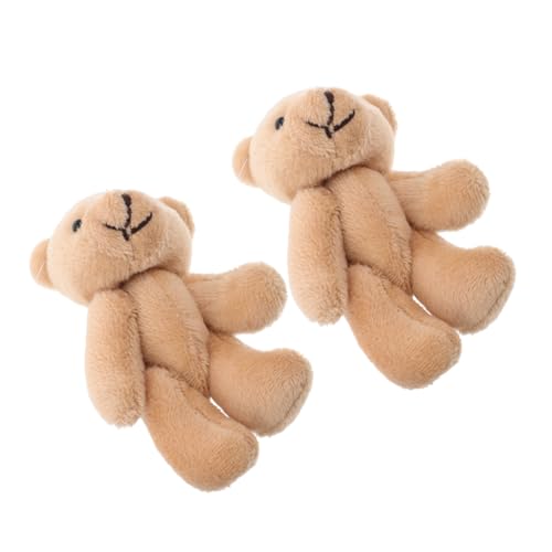 UPKOCH 2Stücke Plüschbär Puppen für Puppenhaus Niedliche Realistische Stofftiere aus Weichem Material Dekoration für Kindergeburtstage DIY Projekte und Kreative von UPKOCH