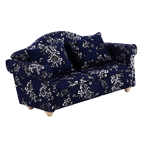 UPKOCH 2Stücke Sofa für Puppenhaus Blaues Blumenmuster Kissen und Langlebig für Puppenzubehör oder für Perfektes Dekorationselement für Miniaturen UPKOCH 2Stücke Sofa für Puppenhaus Blaues Blumenmuster Kissen und Langlebig für Puppenzubehör oder für Perfektes Dekorationselement für Miniaturen von UPKOCH