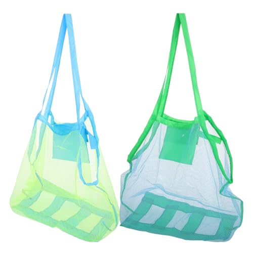 UPKOCH 2Stücke Strandspielzeugtasche Große Netztasche mit Blauem und Grünem Tragegurt für Sandspielzeug und Kinderzubehör Perfektes Aufbewahrungswerkzeug für Strand UPKOCH 2Stücke Strandspielzeugtasche Große Netztasche mit Blauem und Grünem Tragegurt für Sandspielzeug und Kinderzubehör Perfektes Aufbewahrungswerkzeug für Strand von UPKOCH