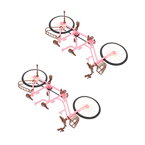 UPKOCH 2Stücke Teiliges Kinderpuppenzubehör Zweisitzer Fahrradspielzeug Für Kreative Spielideen Und Dekorative Zwecke von UPKOCH