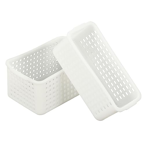 UPKOCH 2er-Box Puppenhaus-aufbewahrungskorb Miniatur Kleiderstange Für Puppen Zubehör Zauberstäbe Zum Dekorieren Mini-hausdekoration Puppenhausverzierung Weiß Plastik von UPKOCH