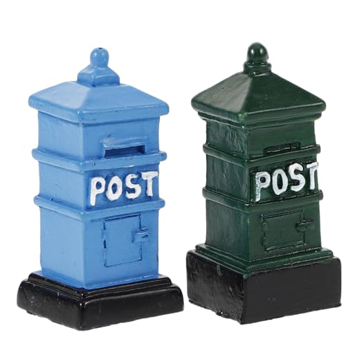 UPKOCH Miniatur Briefkasten 2 Stück Puppenhaus Zubehör Harz Deko Kleiner Briefkasten Spielzeug für Mikrolandschaften Miniatur Dekoration von UPKOCH