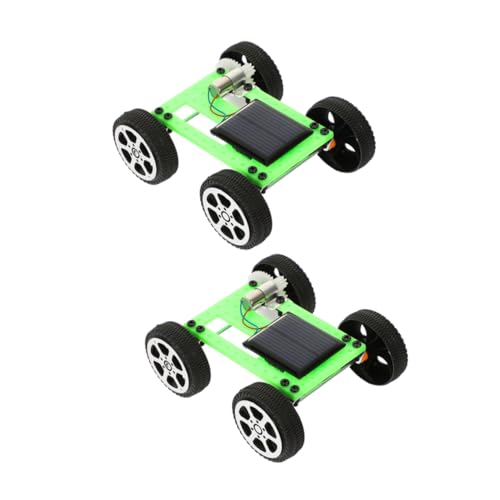 UPKOCH 2pcs DIY Solar Car Kit Für Kinder Stem -wissenschaftsprojekte Und Technische Experimente Motor- Und Autobaugruppenkomponenten Grün von UPKOCH