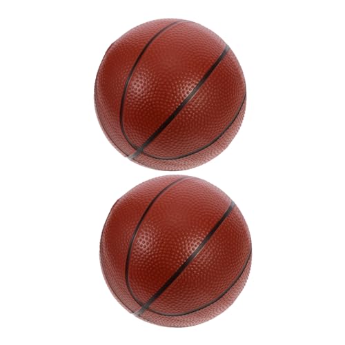 UPKOCH 2st Aufblasbarer Ball Hüpfendes Basketballspielzeug Aufblasbares Basketballspielzeug wasserdichte Basketbälle Interaktiver Kleiner Basketball Tragbarer Kleiner Basketball Brown PVC von UPKOCH