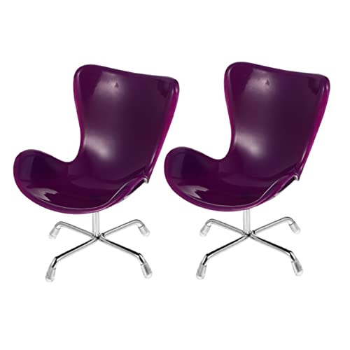 UPKOCH 2pcs Stuhl Realistische Miniatur Sessel Swivel Für Puppen Miniatur Stuhl Modell von UPKOCH
