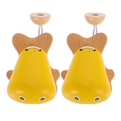 UPKOCH 2st Fischkastagnetten Kleinkinder Rock So Tun, Als Ob Wäre Puppenhausmöbel Kinderdekoration Trikots Haustier Bausatz Federmäppchen Tierspielzeug Holz Yellow von UPKOCH