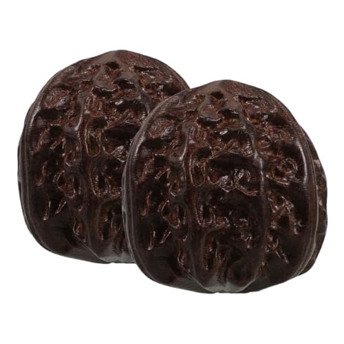 UPKOCH 2st Fitness-Handball Gymnastikbälle Für Erwachsene Handtrainingsgeräte Massage-handwerkzeug Massageball Fitness-handbälle Fingergriffball Handstärkungsgeräte Light Brown Holz von UPKOCH