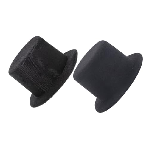 UPKOCH 2st Mini-Hut Kleiner Hut Zylinder Für Damen Kleine Hüte Dekoration Wintermütze Frauen Weihnachtsmütze Aus Filz Zylinder Für Männer Beanie-mütze Kleiner Zylinder Eisig Stoff Black von UPKOCH