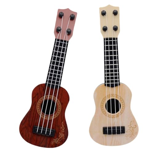 UPKOCH 2 Stück Kinder-Ukulele-gitarrenspielzeug Realistische Simulation Musikinstrumentenmodell Für Kleinkinder Früherziehungsspielzeug Sicheres Kunststoffmaterial von UPKOCH