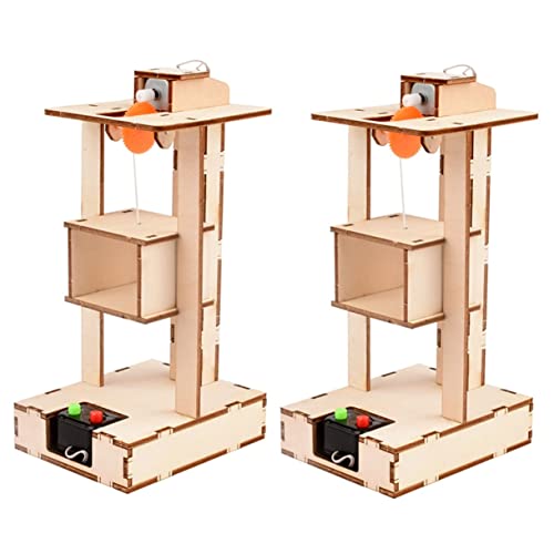 UPKOCH 2St Fahrstuhl Spielzeug physikalische Aufzugsmodelle Kinderpuzzle Spielzeug für Kinder kinderspielzeug Bausteine werkzeugtasche Aufzugsmodell selber Bauen Technisches Aufzugsmodell von UPKOCH