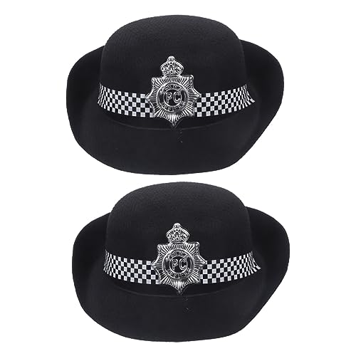 UPKOCH 2stücke Mädchen Polizeihüte Für Jungen Und Mädchen Unisex Cosplay Accessoires Für Halloween Und Bühnenaufführungen Verkleidungshüte Für Partys Und Kostüme von UPKOCH