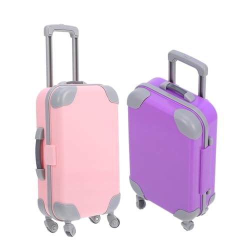 UPKOCH Realistischer Miniatur-puppenkoffer – Amerikanisches Puppenhaus- Mini-Koffer Für Puppen Tragbarer Reisekoffer Für Kinder von UPKOCH