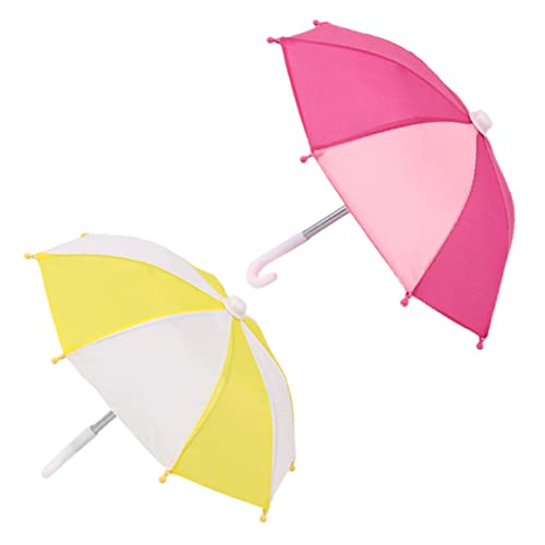 UPKOCH 2St Puppenregenschirm Regenschirm für Kinderpuppen süßer Kleiner Regenschirm Kinderspielzeug Spielzeug für Kinder Spielzeuge Handy-Zubehör dekorativer Minischirm Mini-Regenschirm von UPKOCH