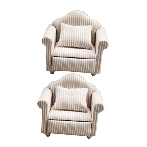 UPKOCH 2st Puppenstubensofa Couch Holzspielzeug Miniatur-Sofa- Miniatur-Sofa-Modell Mini-Sofa Miniatur-hausmöbel Miniatur-Sofa-Ornament Miniaturmöbel Baumwolle Stripe UPKOCH 2st Puppenstubensofa Couch Holzspielzeug Miniatur-Sofa- Miniatur-Sofa-Modell Mini-Sofa Miniatur-hausmöbel Miniatur-Sofa-Ornament Miniaturmöbel Baumwolle Stripe von UPKOCH