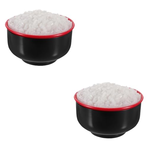 UPKOCH 2st Simulierter Reis Essen Spielzeuge Modelle Gefälschter Gekochter Reis Modell Mit Gekochtem Reis Plastik Gekochter Reis Realistisches Spielfutter PVC Gedünsteter Reis Ornamente von UPKOCH