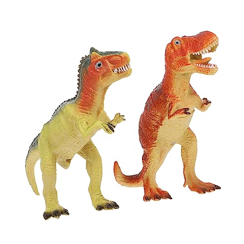 UPKOCH 2st Tiermodell Modelle Spielzeug Klingendes Dinosaurierhandwerk Desktop-Ornamente Dinosaurierfiguren Schreibtisch Weiches Gummi Kind Dekorationen von UPKOCH