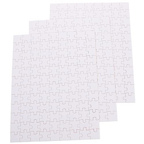 UPKOCH 3 Blätter Leeres Holzpuzzle Blanko Puzzles zum Selbstgestalten für DIY Projekte Wärmeübertragung für Kreative Anwendungen Teile pro Puzzle von UPKOCH