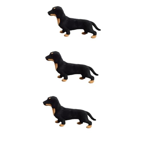 UPKOCH 3 STK Dackel-Modell Spielzeug Hunde für Kinder spielzeughund für Kinder Hundefiguren für Kinder Regalfiguren Spielzeuge Kinderspielzeug Hundemodell Hundespielzeug Puzzle Statue von UPKOCH