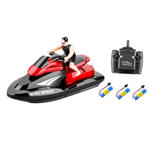 UPKOCH 3 STÜCKE Rc Boot mit Dualmotoren Fahrzeit Reichweite Wasserdichtes Elektro Motorboot Schnelles Ferngesteuertes Spielzeugboot für Pool und See von UPKOCH
