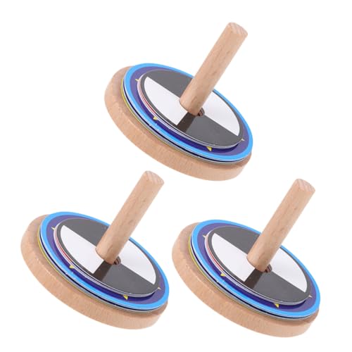 UPKOCH 3 Sätze Kreisel für kinderspielzeug für draußen Toys holzspielzeug für Kleinkinder Puzzle Gyroskop selber Machen Holzplatten Papier von UPKOCH