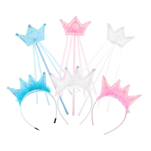 UPKOCH 3 Sätze Prinzessin Krone und Zauberstab für Mädchen Elegantes Dress-up Crown Leichtes Design Passend für Halloween Weihnachten Geburtstagsfeiern und Rollenspiele UPKOCH 3 Sätze Prinzessin Krone und Zauberstab für Mädchen Elegantes Dress-up Crown Leichtes Design Passend für Halloween Weihnachten Geburtstagsfeiern und Rollenspiele von UPKOCH