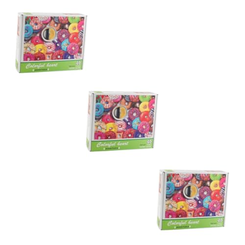 UPKOCH 3 Sätze Puzzle Lernspielzeug Montage Holzspielzeug Denksport-rätsel Kognitive Spielsachen Kidcraft-spielset Hand-Augen-koordinationsspiel Nachtisch Papier Kind Persönlichkeit von UPKOCH