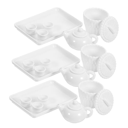 UPKOCH 3 Sets Miniatur Teetasse Set Für Puppenhaus Spielzeug Mini Tee-Set Modell Spaß Spielzeug von UPKOCH