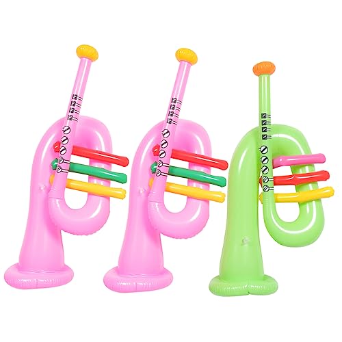 UPKOCH Pädagogisches Kinderspielzeug Aufblasbares Musikinstrument Trompete PVC Schnelles Aufblasen Für Partys Und Partyspiele Zufällige Farbe von UPKOCH