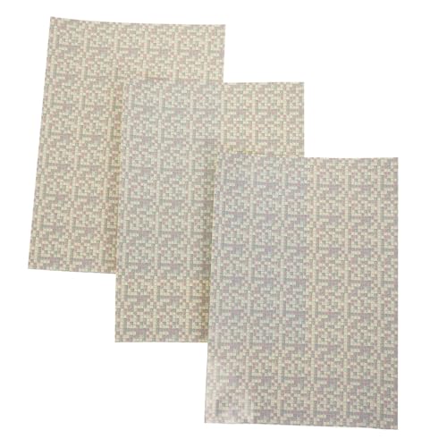 UPKOCH 3 Stück Bodenaufkleber Puppenhaus Bodenpapier Mini Bodenpapier Aufkleber Mini DIY Bodenpapier Mini Bodenbelag Miniatur Bodenbelag Buntes Selbstklebendes von UPKOCH