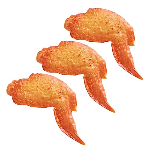 UPKOCH 3 Stück Gegrilltes Hühnerflügelmodell realistischer gebratener hähnchenflügel Kreatives Lebensmittelmodell Simulation gebratener Hähnchenflügel Simulation von Lebensmitteldekor PVC von UPKOCH