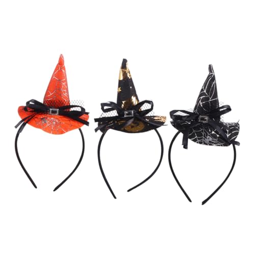 UPKOCH 3 Stück Halloween Haarreif Teilig Hexenhut mit Spinnennetz Sicherer Haarschmuck für Erwachsene Detailreiches Party Accessoire für Halloween Kostüm und Karneval UPKOCH 3 Stück Halloween Haarreif Teilig Hexenhut mit Spinnennetz Sicherer Haarschmuck für Erwachsene Detailreiches Party Accessoire für Halloween Kostüm und Karneval von UPKOCH