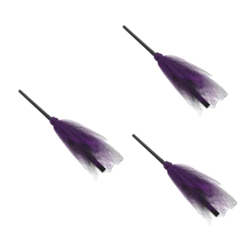 UPKOCH 3 Stück Halloween Hexenbesen Cosplay Besen Netzstoff Kinderkostüm Party Requisite für Hexen Themenfest und Bühnenauftritt Dekoration UPKOCH 3 Stück Halloween Hexenbesen Cosplay Besen Netzstoff Kinderkostüm Party Requisite für Hexen Themenfest und Bühnenauftritt Dekoration von UPKOCH