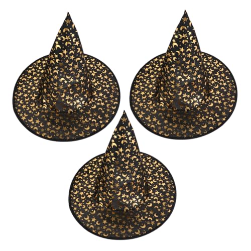 UPKOCH 3 Stück Halloween Hexenhut mit Stern und Mond Cosplay spitz Hexenkostüm halloween kopfschmuck halloween kopfbedeckung Party-Hexenhut Maskerade verkleiden sich Hut Oxford-Stoff UPKOCH 3 Stück Halloween Hexenhut mit Stern und Mond Cosplay spitz Hexenkostüm halloween kopfschmuck halloween kopfbedeckung Party-Hexenhut Maskerade verkleiden sich Hut Oxford-Stoff von UPKOCH