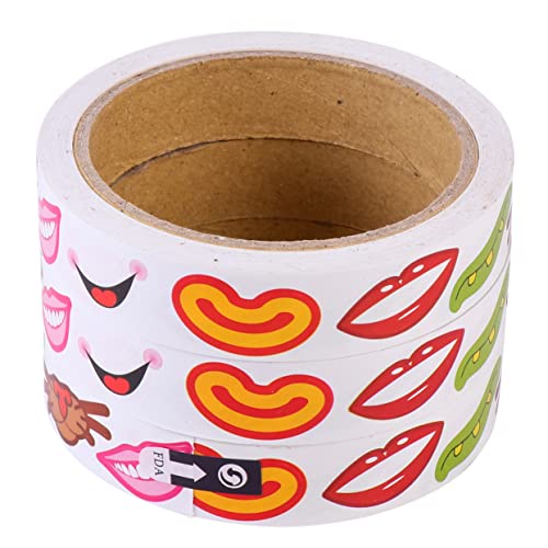 UPKOCH 3 Stück Handgefertigte Bunte Mundaufkleber Kinderaufkleber Etikettenaufkleber Aufkleber Für DIY Scrapbooking Bastelbedarf Cartoon Aufkleber Handgefertigte Mundaufkleber von UPKOCH