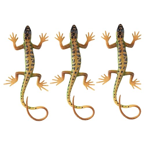 UPKOCH 3 Stück Kleine Eidechsenfiguren aus Kunststoff Realistische Reptilien deko für Garten Balkon und Lernspielzeug Wetterfestes Tiermodell als Edukatives Kinderspielzeug und von UPKOCH