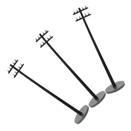 UPKOCH 3 Stück Maßstab Realistische Telegrafenmasten für Modelleisenbahn Mikrolandschaft Sandtisch Dekor DIY Zubehör für Architekturmodelle und Zugsets von UPKOCH