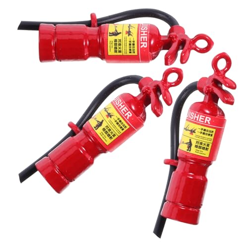 UPKOCH 3 Stück Miniatur Feuerlöscher Modell für Puppenhaus Dekoration Realistische Metall Anhänger für DIY Szenen und Miniatur von UPKOCH